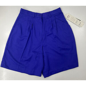 Vintage NWTs Womens Lucia Shorts Size 6 Petite Purple High Waisted Pleated
